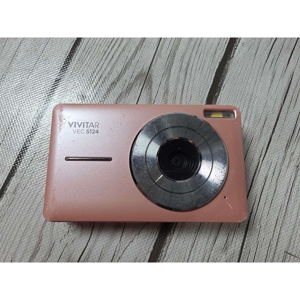 Vivitar VEC S124 Digital Camera Pink Compact Point and Shoot Y2K Lo-Fi Vintage